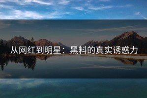 从网红到明星：黑料的真实诱惑力